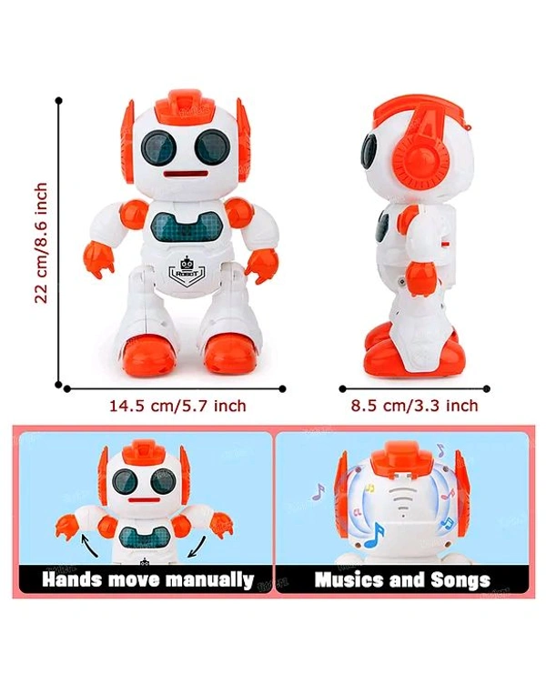 Patna Toys Wiser Robot 3 Year And Up Infrared Remote Control Robot Toy Programmable Flying Saucer Throwing Robot Battle Toy

