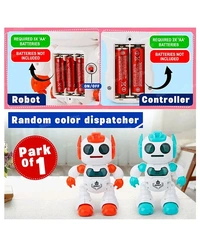Patna Toys Wiser Robot 3 Year And Up Infrared Remote Control Robot Toy Programmable Flying Saucer Throwing Robot Battle Toy

