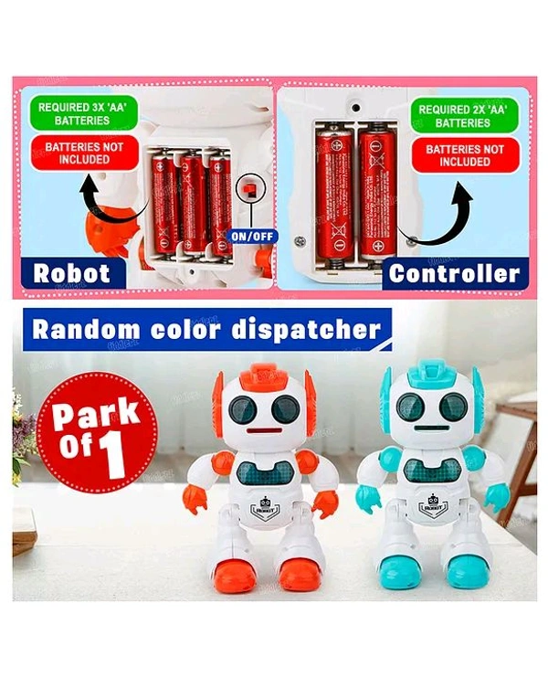 Patna Toys Wiser Robot 3 Year And Up Infrared Remote Control Robot Toy Programmable Flying Saucer Throwing Robot Battle Toy

