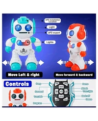 Patna Toys Wiser Robot 3 Year And Up Infrared Remote Control Robot Toy Programmable Flying Saucer Throwing Robot Battle Toy


