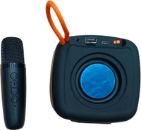 Woos  Speaker and Mic Set for Kids, Listen to Music, Karaoke, Bluetooth Speaker New Portable Karaoke Kit for Kids (Blue & Orange)