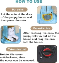 Toy Zone Puppy House Coins Bank Blue |Classic Puppy House Toy | Coin Stealing Puppy House |House of Puppy | Coin Collecting Saving Bank for Kids |for 3+ Year