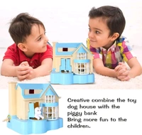 Toy Zone Puppy House Coins Bank Blue |Classic Puppy House Toy | Coin Stealing Puppy House |House of Puppy | Coin Collecting Saving Bank for Kids |for 3+ Year