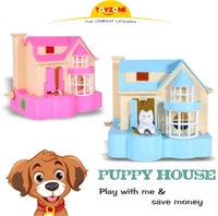 Toy Zone Puppy House Coins Bank Blue |Classic Puppy House Toy | Coin Stealing Puppy House |House of Puppy | Coin Collecting Saving Bank for Kids |for 3+ Year