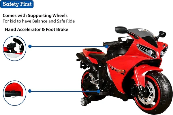 HOT GARAGE Hot Garage Kids Bike R1 Rechargeable Battery Operated Ride On Kids Electric Bike Red Age (2 To 4 Years)