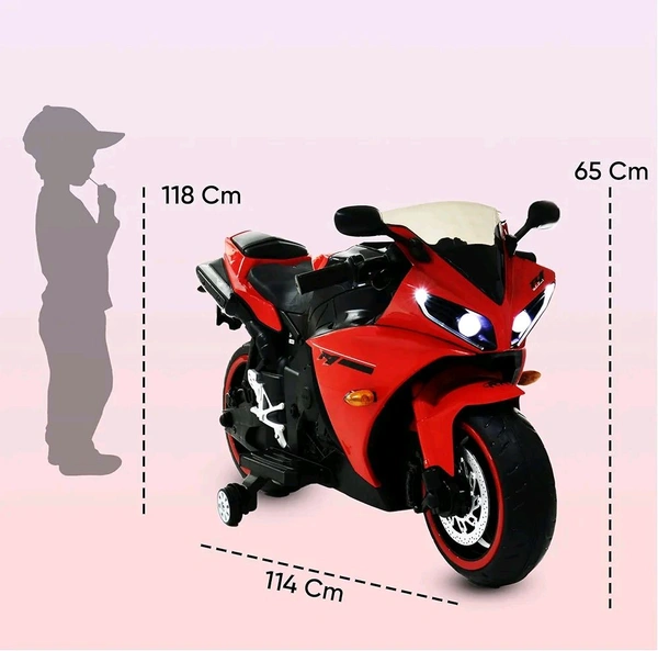 HOT GARAGE Hot Garage Kids Bike R1 Rechargeable Battery Operated Ride On Kids Electric Bike Red Age (2 To 4 Years)