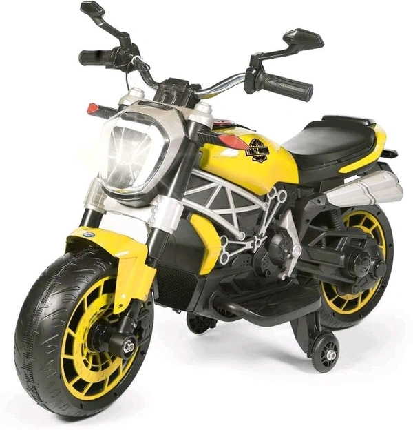 HOT GARAGE Hot Garage Kids Electric Ride On Bike for 3, 4, 5, 6, 7, 8 Year Boys & Girls | Birthday Gift | Bikes for Kids to Ride | Hand Accelerator | 3-5 Years | 6-8 Year | Boys Riding Bike (Yellow)