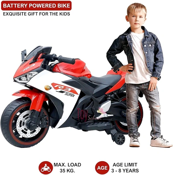 HOT GARAGE Hot Garage Bike for Kids Toy R3 Bike with Rechargeable Battery Operated Ride on for Boys and Girls | Electric Children Ride on [3 to 8 Years, Large, Red]