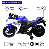 HOT GARAGE Hot Garage Bike for Kids Toy R3 Bike with Rechargeable Battery Operated Ride on for Boys and Girls | Electric Children Ride on [3 to 8 Years, Large, Blue]