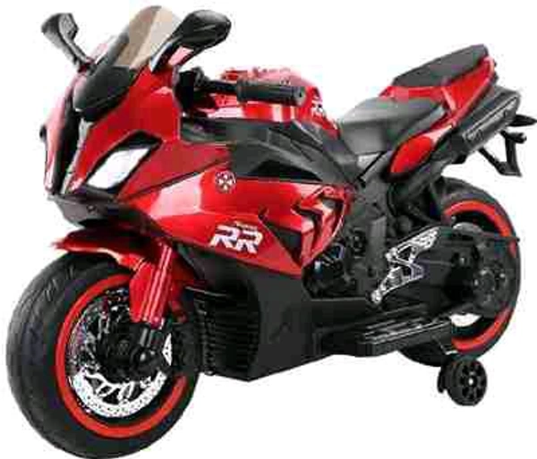 HOT GARAGE Hot Garage 12V Kids Battery Operated Ride-On Bike with LED Lights, MP3 Player & LED Wheels - RR -919 (Red)