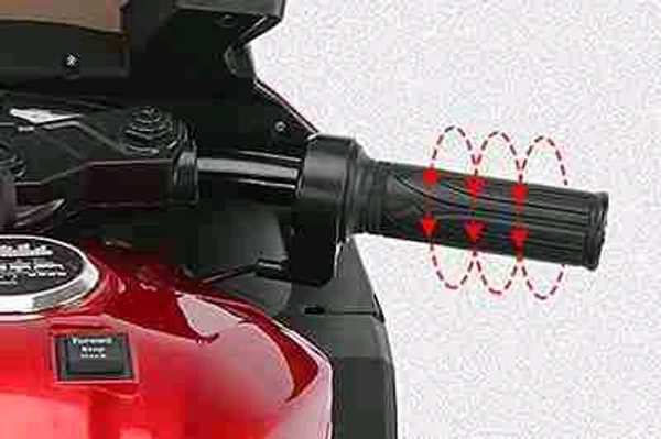 HOT GARAGE Hot Garage 12V Kids Battery Operated Ride-On Bike with LED Lights, MP3 Player & LED Wheels - RR -919 (Red)