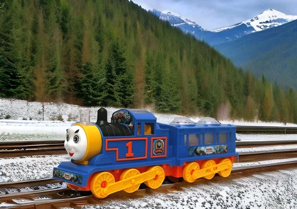  Patna Toys Magic Little Train Engine Toy with Cartoon Face || Flashing Lights & Sound|| Multiolour