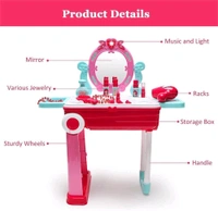 Patna Toys Makeup Kit for Girls Toys, Beauty Set for Kids Girls, All Makeup Set Accessories for Kids Girls (Makeup Set Travel Trolley Bag), Multicolor
