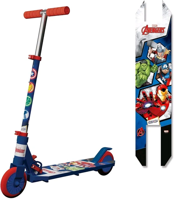 Skoodle Let's Vroom 2 Wheel Kick Scooter, Foldable & Height Adjustable, Slip Resistant Deck, Scooter for Kids 3+ Years, Green


