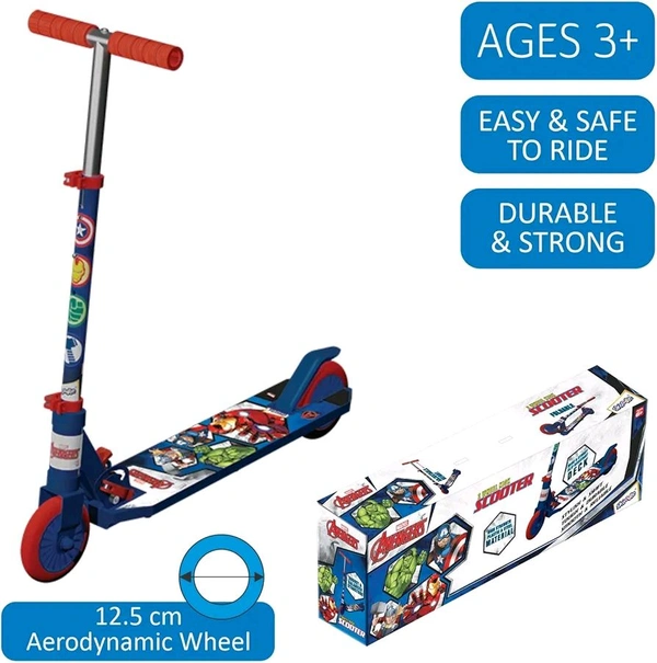 Skoodle Let's Vroom 2 Wheel Kick Scooter, Foldable & Height Adjustable, Slip Resistant Deck, Scooter for Kids 3+ Years, Green



