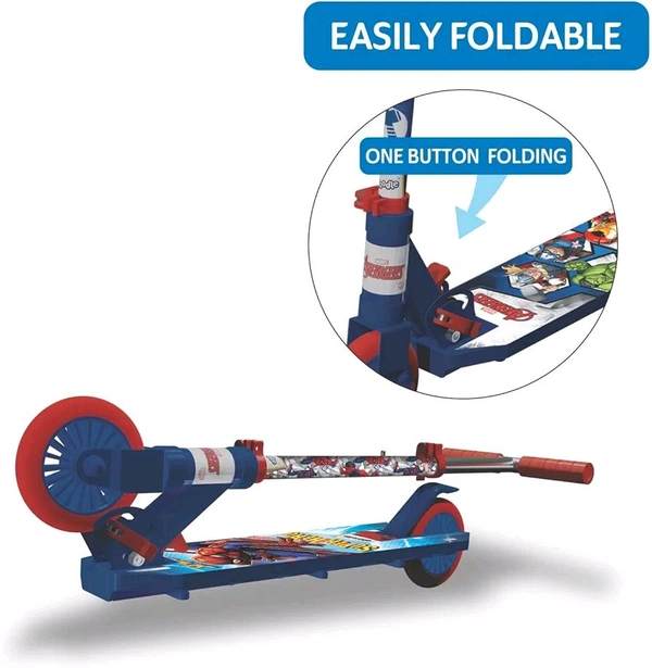 Skoodle Let's Vroom 2 Wheel Kick Scooter, Foldable & Height Adjustable, Slip Resistant Deck, Scooter for Kids 3+ Years, Green


