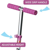 Skoodle Disney Princess 2 Wheel Kick Scooter, Foldable & Height Adjustable, Slip Resistant Deck, Scooter for Kids 3+ Years, Pink
