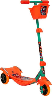 Smart Kid Kick Scooter for Kids | 3 Adjustable Height Scooter, Foldable & Attractive | PVC Wheels with Rare Brakes for Boys & Girls | Age Upto 3+ Years (Orange)