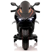 HOT GARAGE Hot Garage Kids Battery Operated Power Riding Motorcycle LB 424L, Ride-on Electric Motorbike with Support & Lighting Wheels, Sit & Drive Toy Gift for Boys Girls, Best Toddler Bike 3-10 Yrs (Black)