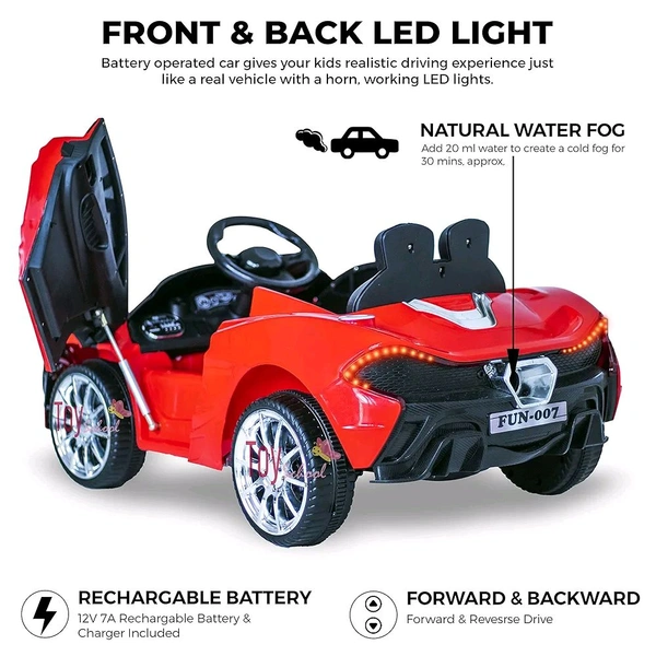 HOT GARAGE Hot Garage Kids Car M4 with Rechargeable Battery Operated for Kids| Remote & Manual Control Ride on Car for Children | Electric Toy Car for Boys & Girls to Drive [ 2 to 8 Years, Large, Red] (RED M1)
