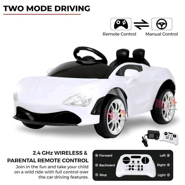 Hot Garage Kids Car M4 with Rechargeable Battery Operated for Kids| Remote & Manual Control Ride on Car for Children | Electric Toy Car for Boys & Girls to Drive [ 2 to 8 Years, Large, Red] (White M1)