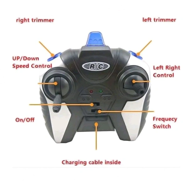 HX715 V-Max Helicopters Original Radio/Remote Controlled Helicopter with Unbreakable Blades-(Multicolor), Kid