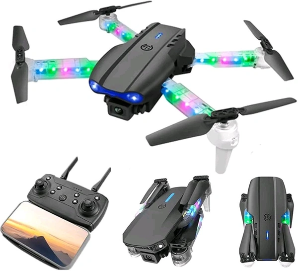 Drone with Camera for Kids with Cool Lights, Brushless Motor 1080P Foldable Quadcopter with WiFi Transmission, One Key Start/Landing, 3D Flips, 2 Batteries, Drone Toys Gifts for Boys Girl