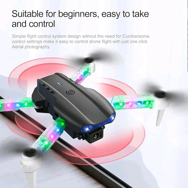 Drone with Camera for Kids with Cool Lights, Brushless Motor 1080P Foldable Quadcopter with WiFi Transmission, One Key Start/Landing, 3D Flips, 2 Batteries, Drone Toys Gifts for Boys Girl
