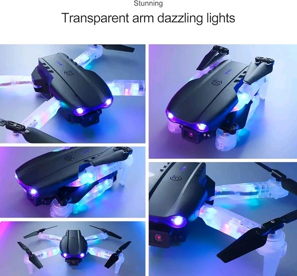 Drone with Camera for Kids with Cool Lights, Brushless Motor 1080P Foldable Quadcopter with WiFi Transmission, One Key Start/Landing, 3D Flips, 2 Batteries, Drone Toys Gifts for Boys Girl