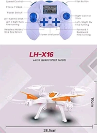 LH-X16 Drone 2.4G Flip 6Axis Gyro Quadcopter Flying Toy | NO Camera (Orange)