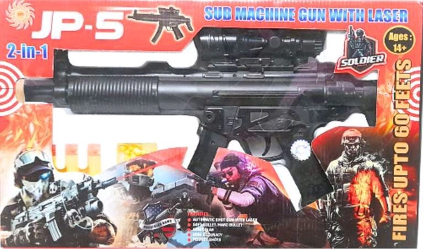 JP-5 2 In 1 Machine Gun With Laser Light 