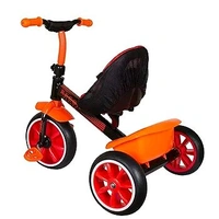 Patna Toys Tricycle with Cushioned Seat, Storage Basket and Safety Belt for Toddlers (Red)
