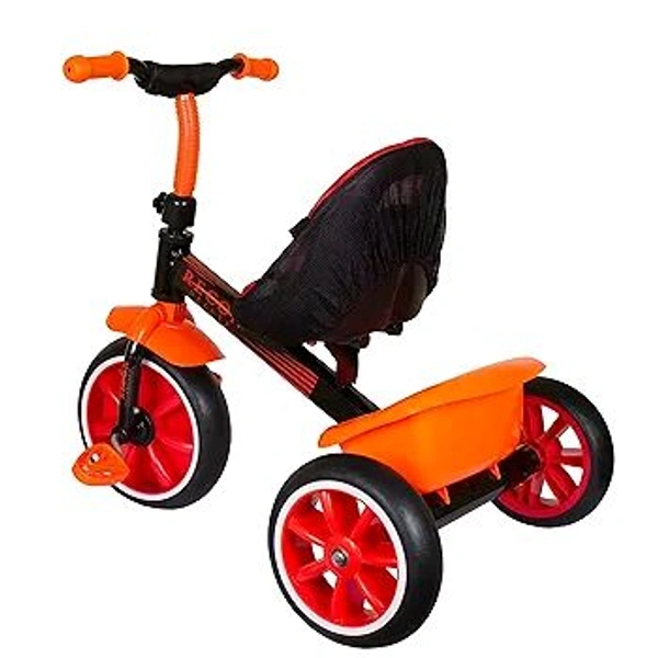 Patna Toys Tricycle with Cushioned Seat, Storage Basket and Safety Belt for Toddlers (Red)
