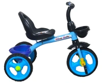 Kids Rambo Toy Tricycle for 2-5 Years | Heavy Duty Metal Body | Dual Storage Basket Trike | Pedal Trike for Boys & Girls | Safe & Durable Design | Indoor & Outdoor Toy Tricycle (Blue)