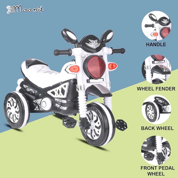 Patna Toys Bike Pedal Tricycle for Kids (3-5 Years) (White)