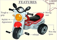Mini Bullet Tricycle for Kids,Smart Plug n Play Kids Ride on for 12 Months to 60 Months Boys/Girls/Children Cycle Bullet Tricycle (Red)