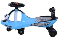 Smart Panda Swing Car for Kids 1-5 Years| Magic Car with Light & Music | Twister Car with Back Support | Panda face| Comfortable & Durable Seat - Sky Blue 
