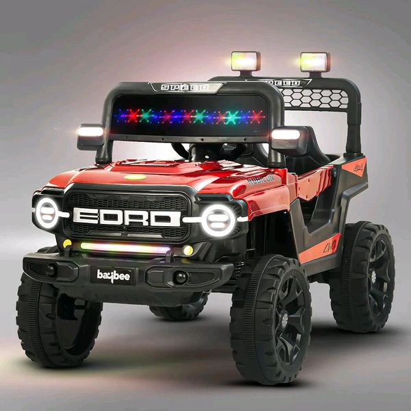 HOT GARAGE Rubicon Battery Operated Jeep for Kids, Ride on Baby Car with Music & Light | Kids Jeep Rechargeable Battery Car | Electric Jeep Car for Kids to Drive 2 to 6 Years Boy Girl (Painted ASH)