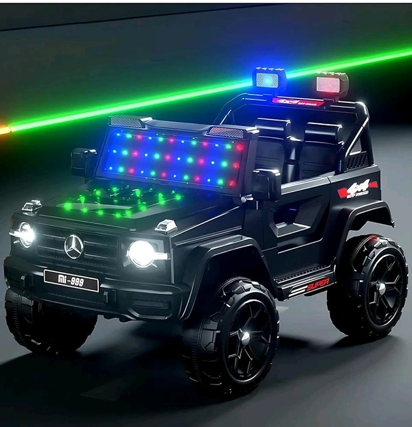 HOT GARAGE  Hot Garage 12V 4X4 Battery Operated Ride On MI-999 Jeep with Swing & Remote Control (Black) - Unisex - Children (Aged 1-8) and Parents