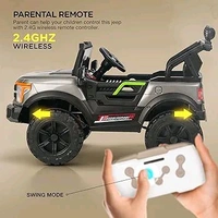 HOT GARAGE Hot Garage Battery Operated Jeep for Kids | Baby Big Battery Car with Steering Function, LED Light & Music | Ride on Toy Kids Car with USB


