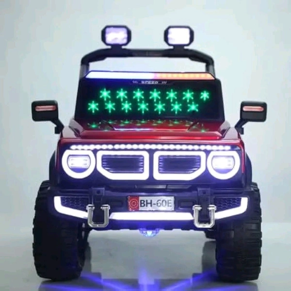Electric Battery Operated Big Size Ford Jeep 60E - Electric Car for Kids - Ride on Toy Car with Bluetooth Music & Winidshield Lights for Kids (2 to 5Years) - (Metallic RED)