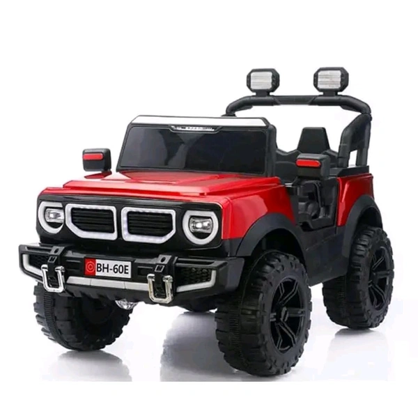 Electric Battery Operated Big Size Ford Jeep 60E - Electric Car for Kids - Ride on Toy Car with Bluetooth Music & Winidshield Lights for Kids (2 to 5Years) - (Metallic RED)
