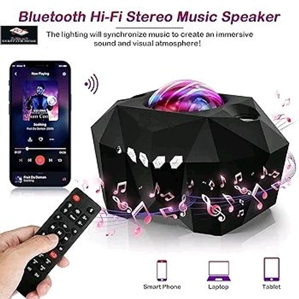 Northern Galaxy Light Aurora Projector With 33 Light Effects, Night Lights Led Star Projector For Bedroom Nebula Lamp, Remote Control,Bluetooth Speaker For Parties - Abs