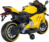 Hot Garage  Jumbo Size Battery Operated Rechargeable Electric Bike for Boys & Girls | 2 Seater Motorbike 2 To 13 Years Children | Big Motorcycle (Yellow)
