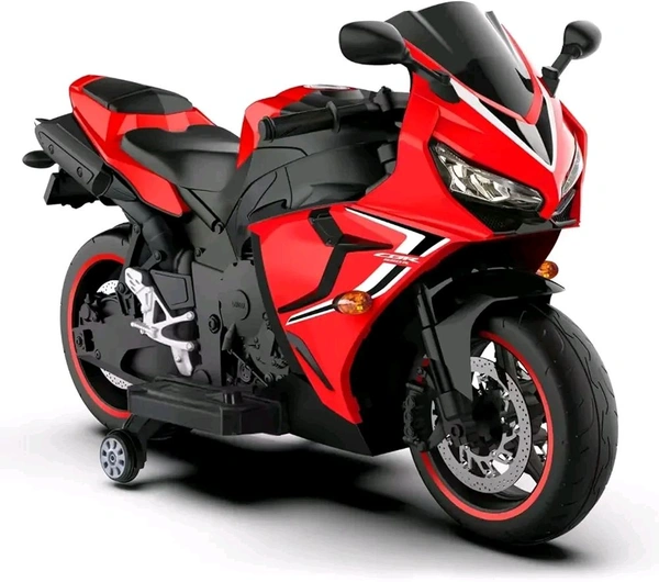 Hot Garage CBR Rechargeable Battery Operated Sports Bike, Ride on Toy Bike with Led Light, Music & USB, Baby Racing Electric Bike | Electric Battery Bike for Kids to Drive 2 to 8 Years (Red)