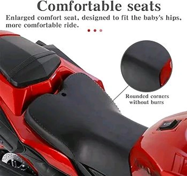 Hot Garage CBR Rechargeable Battery Operated Sports Bike, Ride on Toy Bike with Led Light, Music & USB, Baby Racing Electric Bike | Electric Battery Bike for Kids to Drive 2 to 8 Years (Red)