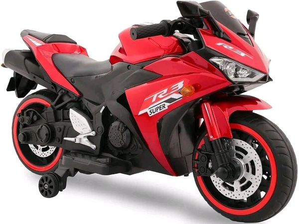 Hot Garage Children's Toy Bike R3: Rechargeable Battery-Powered Ride-On for Boys and Girls | Electric Ride-On for Kids [Agesb2 to  10, Large Size - Painted Red