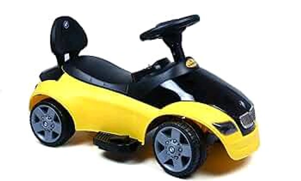 Hot Garage Kids car Battery Operated with USB & Bluetooth Support Music System | Electric Car for Kids Foot Accelerator | Without Remote Control | for 1 Year to 5 Year Kids | Best Gifting Item (Yellow)
