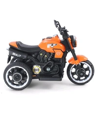 Hot Garage 6V Battery Operated Electric Ride-On Motorcycle for Kids UT-104 | Music Panel, USB Support, LED Lights | 1–5 Years (Orange)

