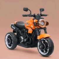 Hot Garage 6V Battery Operated Electric Ride-On Motorcycle for Kids UT-104 | Music Panel, USB Support, LED Lights | 1–5 Years (Orange)

